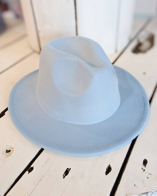 Kids Felt Fedora in Sky Blue