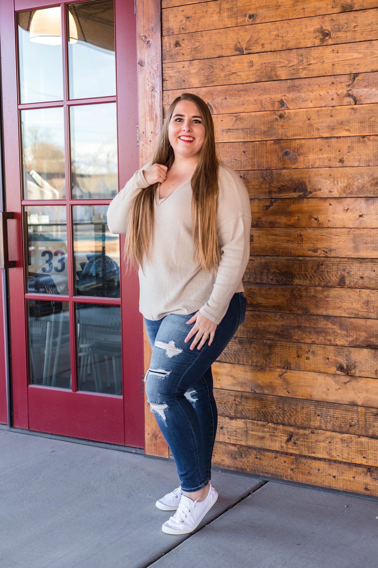 Gisselle Distressed Skinny Denim Jean