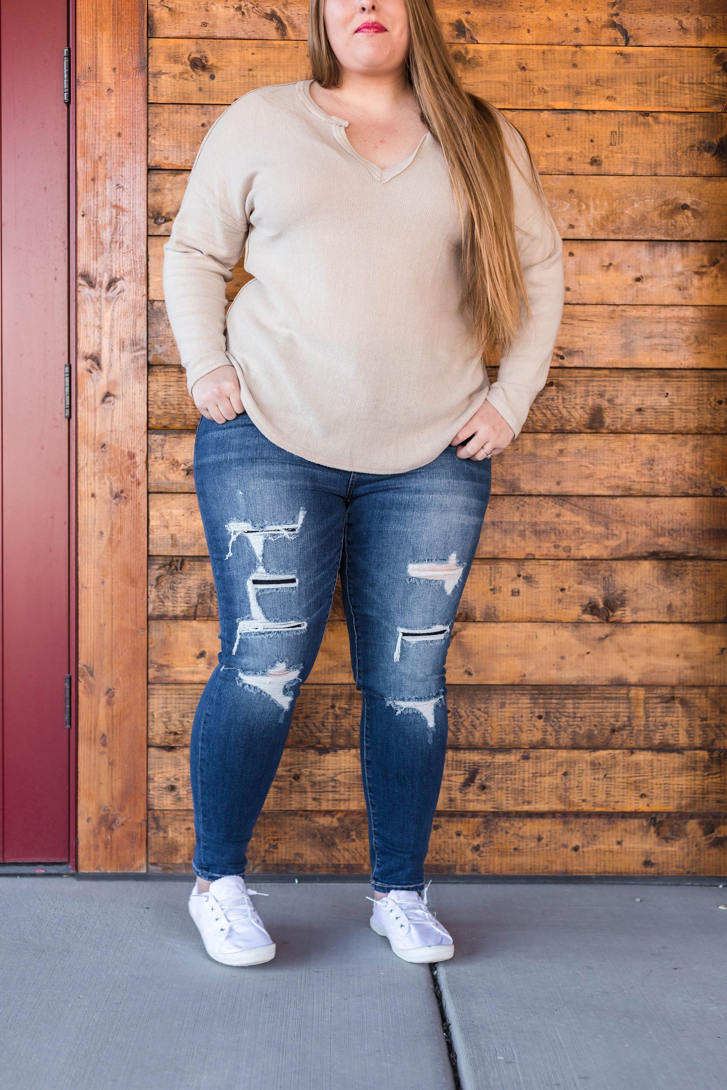 Gisselle Distressed Skinny Denim Jean