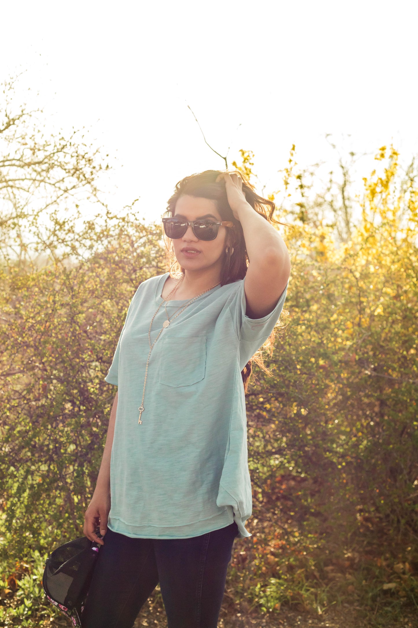 Sage Basic Over-sized Tee
