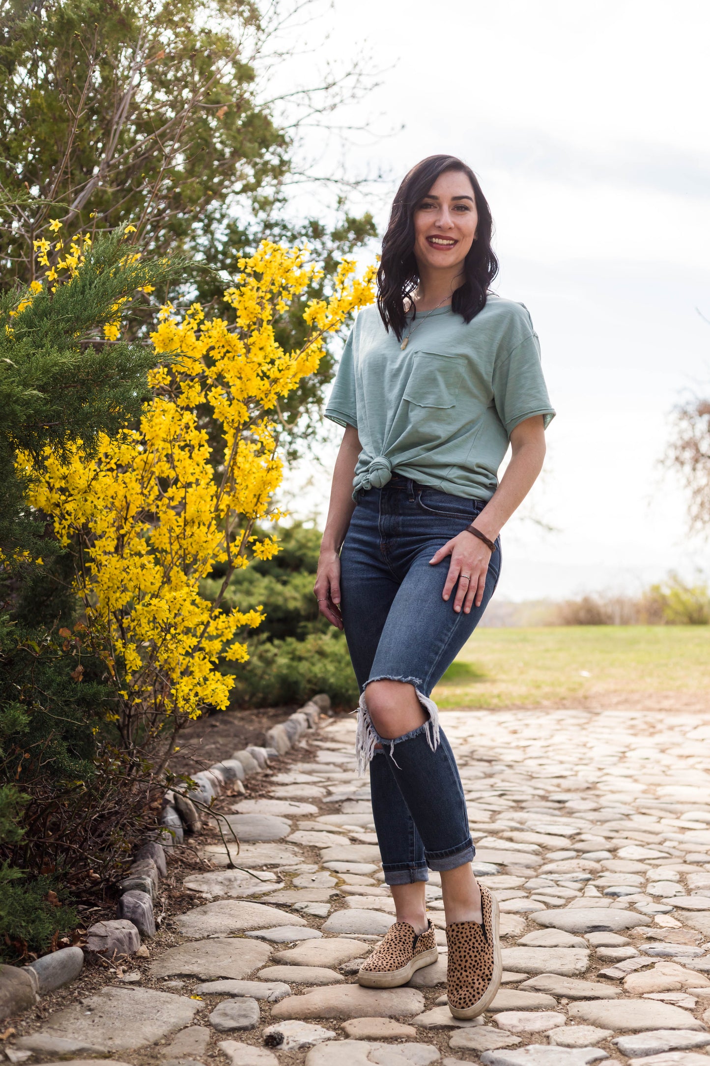 Sage Basic Over-sized Tee