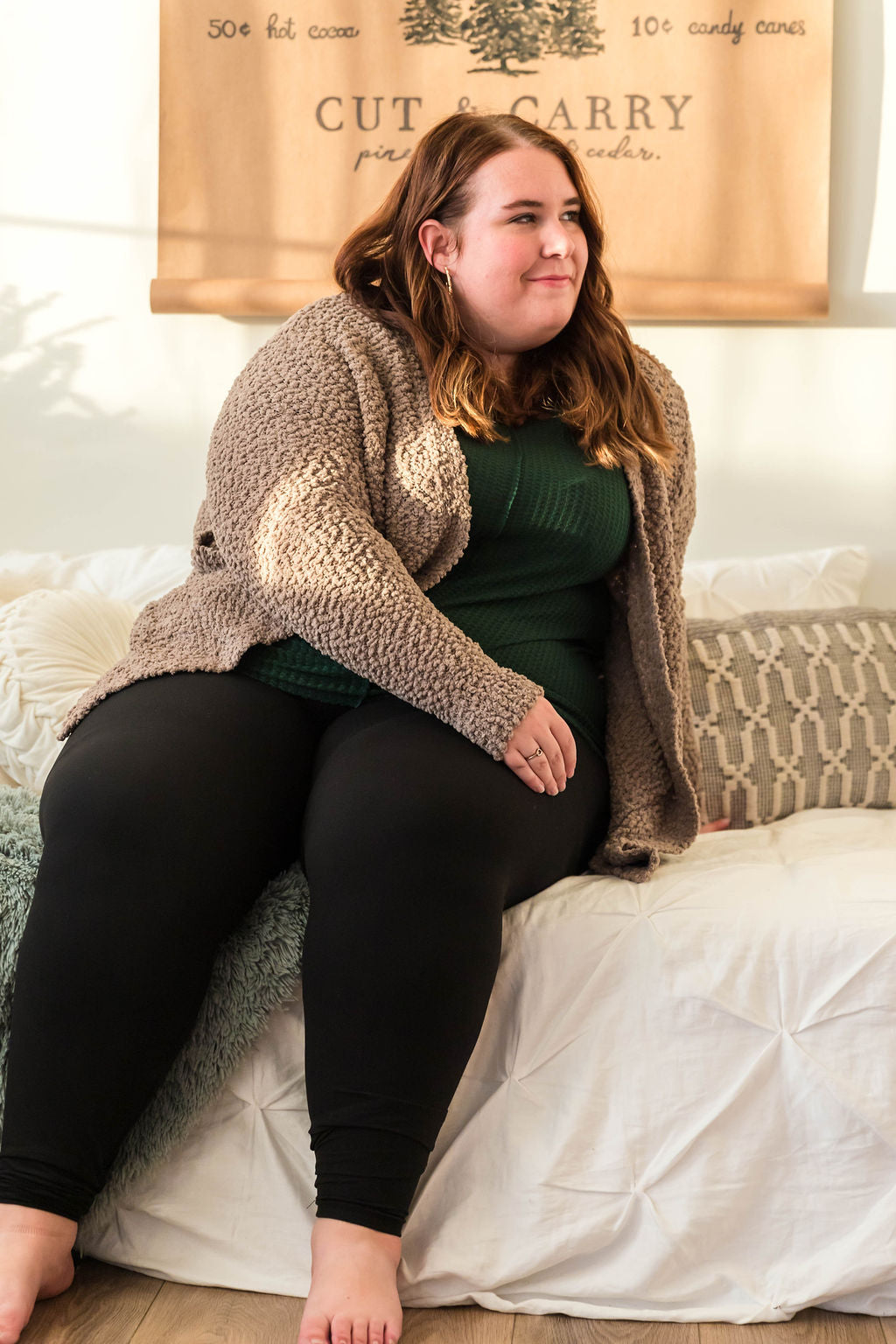 Ash Mocha Popcorn Cardi