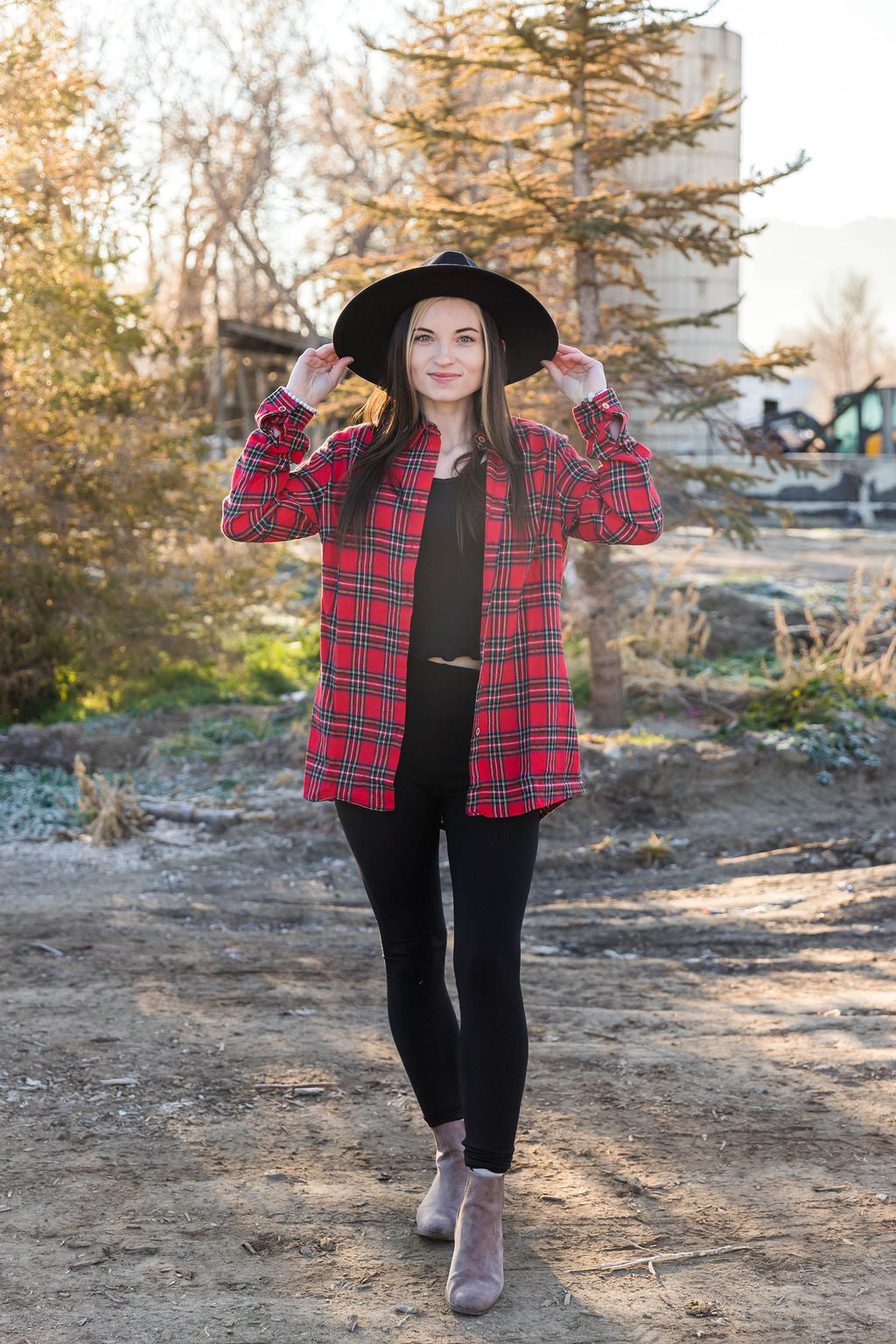 Full of Cheer Plaid Button Down