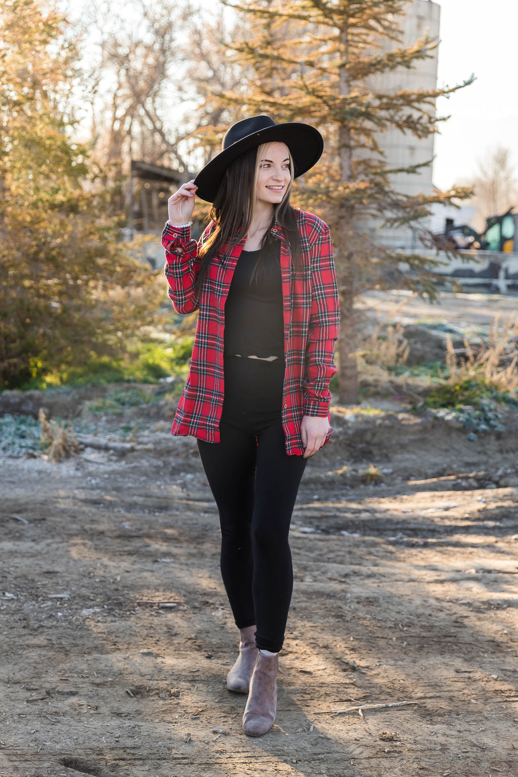 Full of Cheer Plaid Button Down