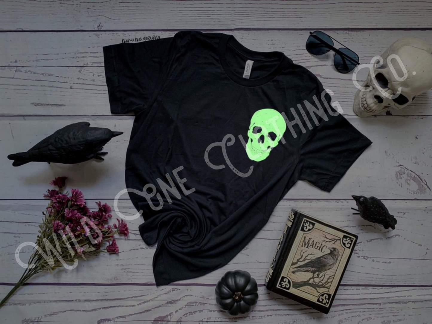 Skeleton Pocket - Glow in the Dark Screen Print Graphic Add on