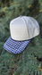 Black Gingham Blank Trucker Hat - PREORDER