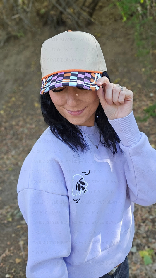 Peppy Checkered Blank Trucker Hat