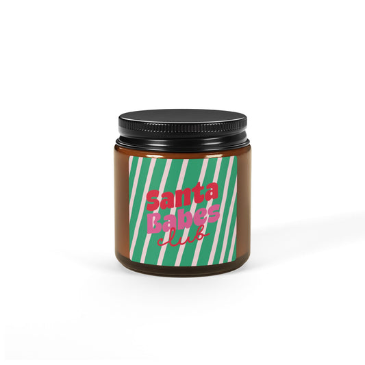 Santa Babes Club Scented Soy Candle - Festive Holiday Decor