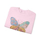 Butterfly Patchwork Crewneck Sweatshirt