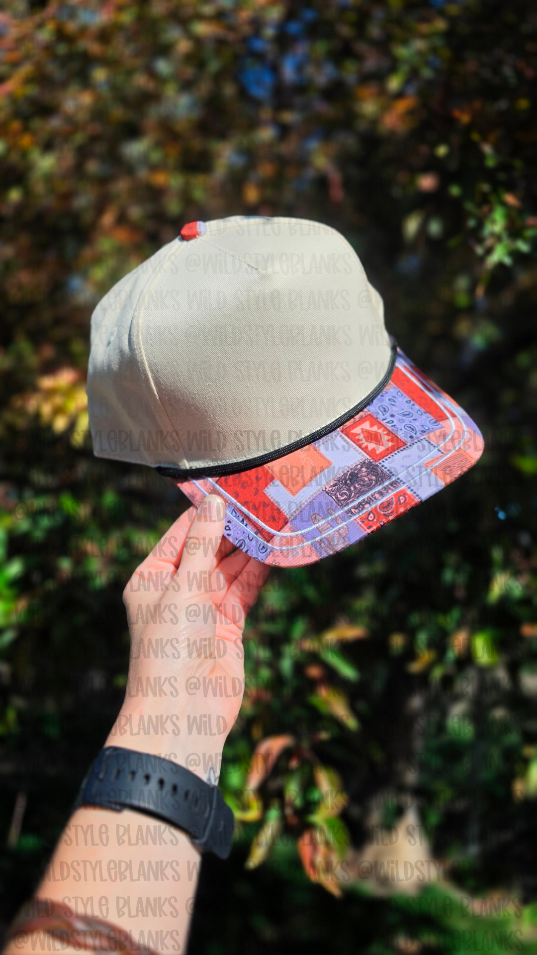 Western Patchwork Blank Trucker Hat