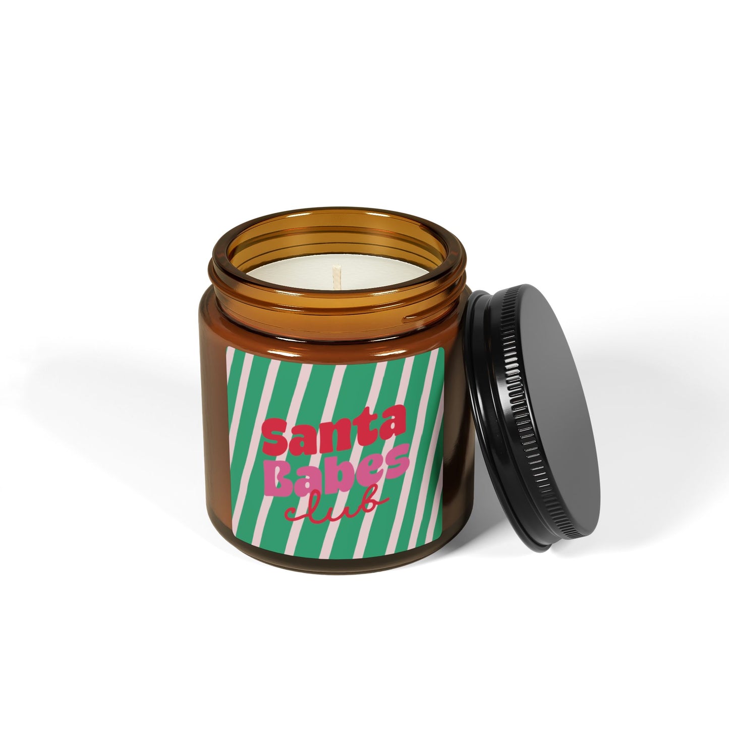 Santa Babes Club Scented Soy Candle - Festive Holiday Decor