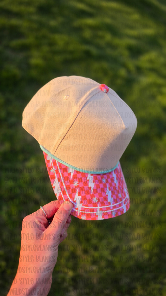 Checkered Lightning Blank Trucker Hat *RESTOCK*