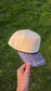 Black Gingham Blank Trucker Hat - PREORDER