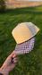 Black Gingham Blank Trucker Hat - PREORDER