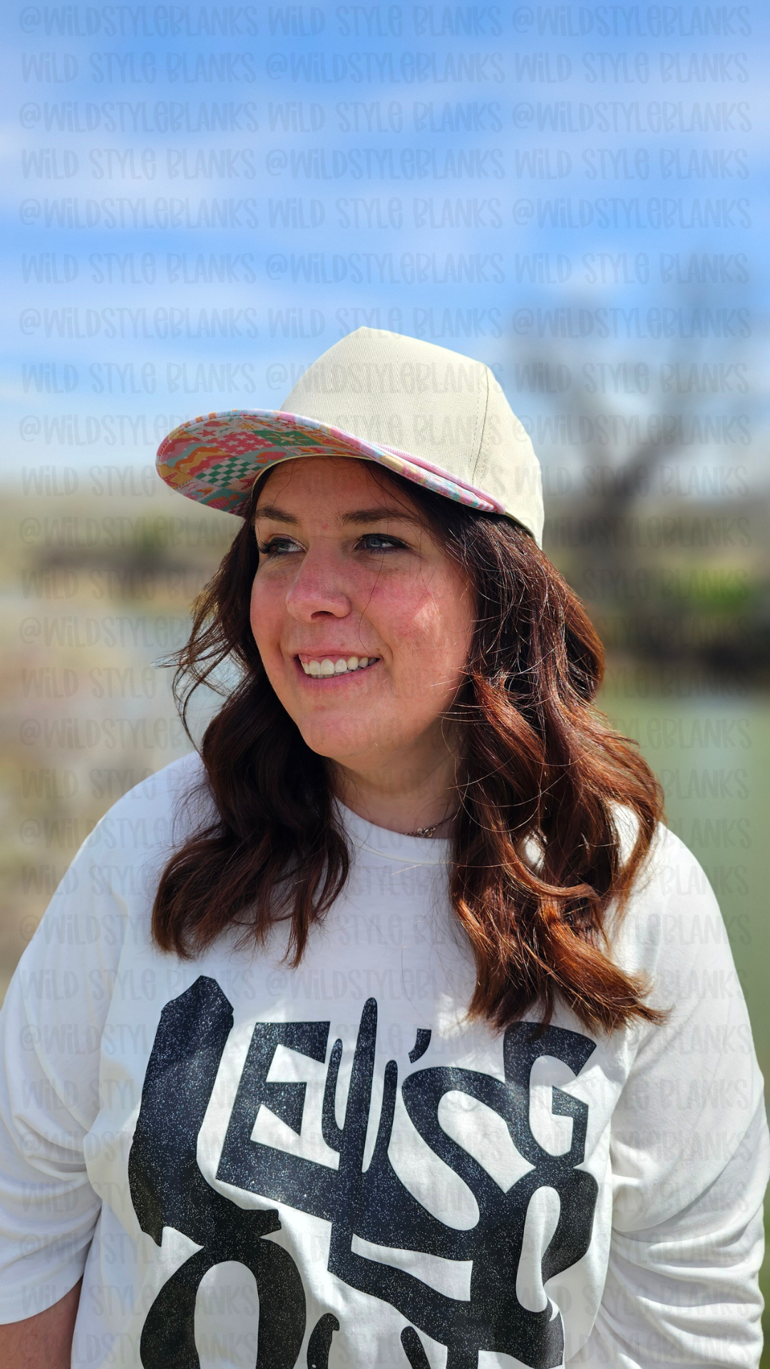 Beach Patchwork Blank Trucker Hat