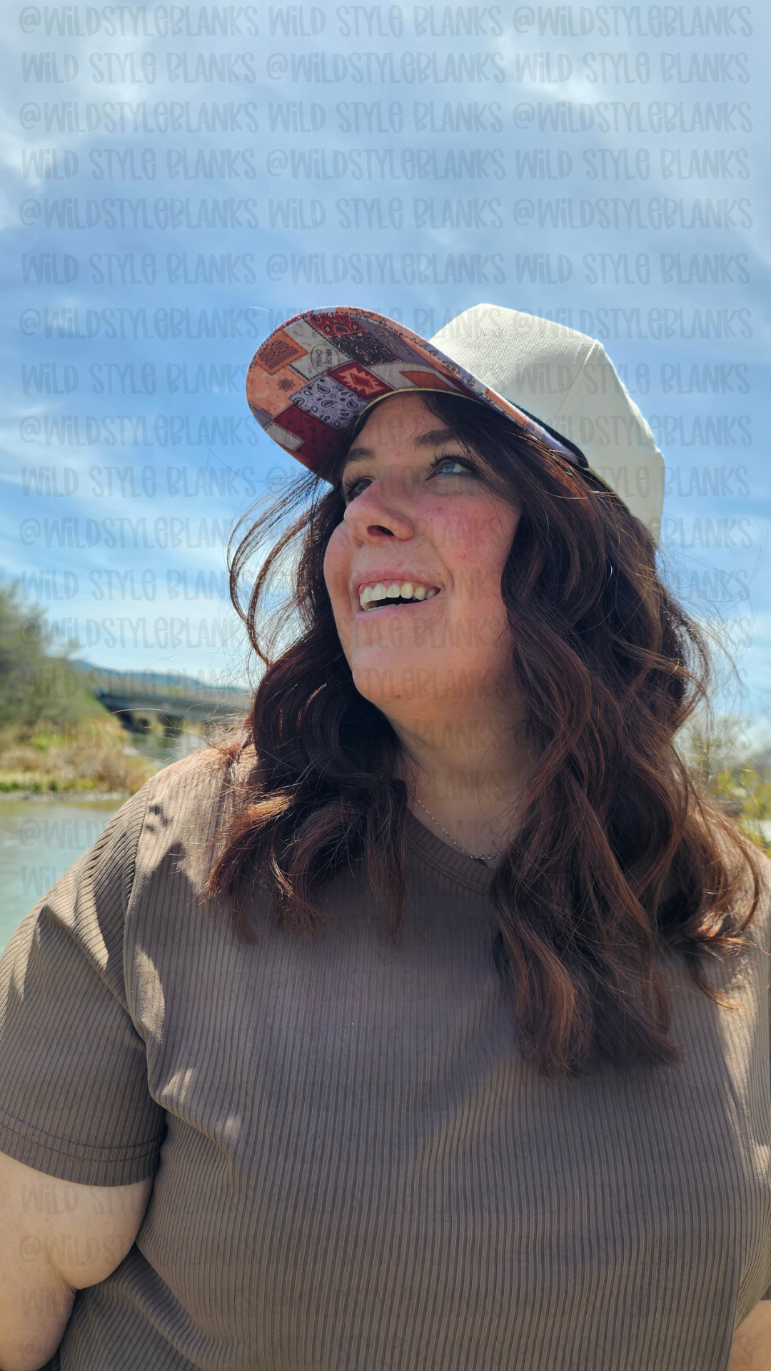Western Patchwork Blank Trucker Hat