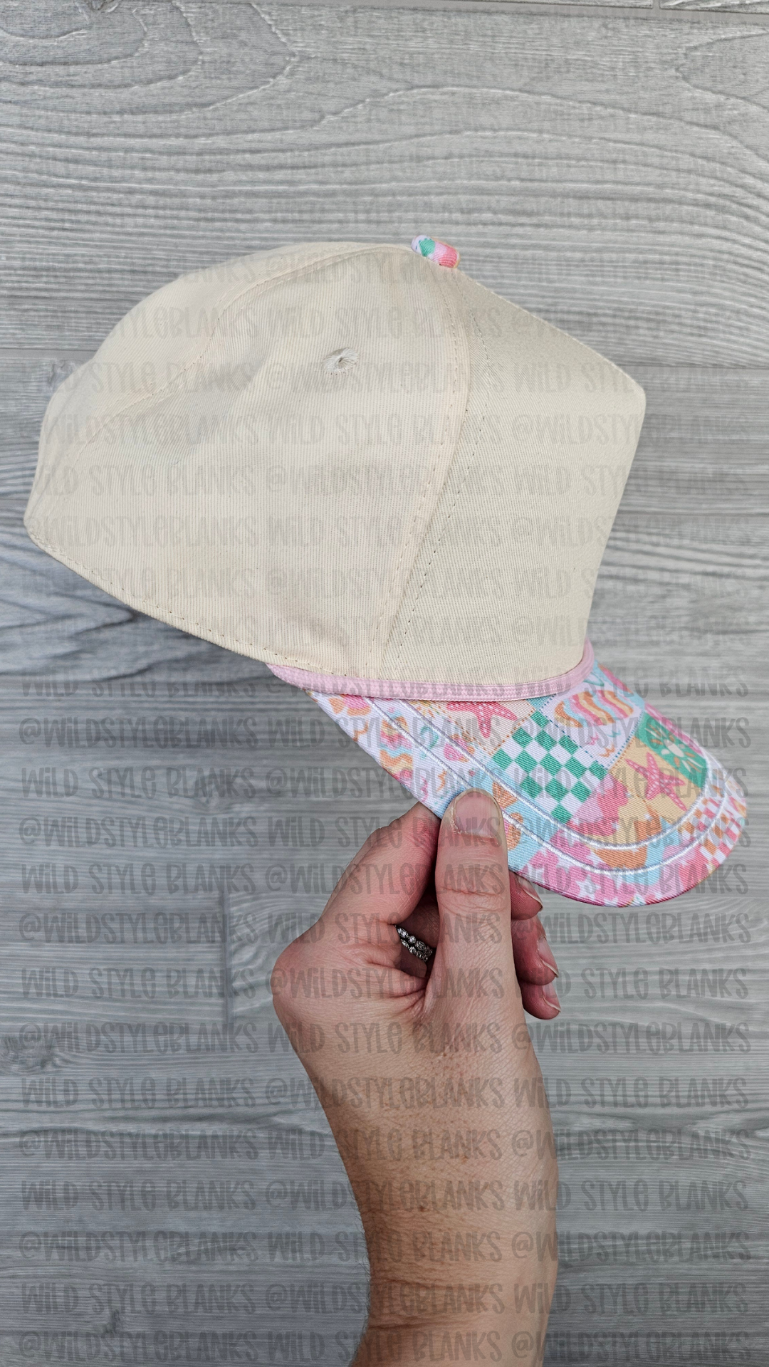 Beach Patchwork Blank Trucker Hat