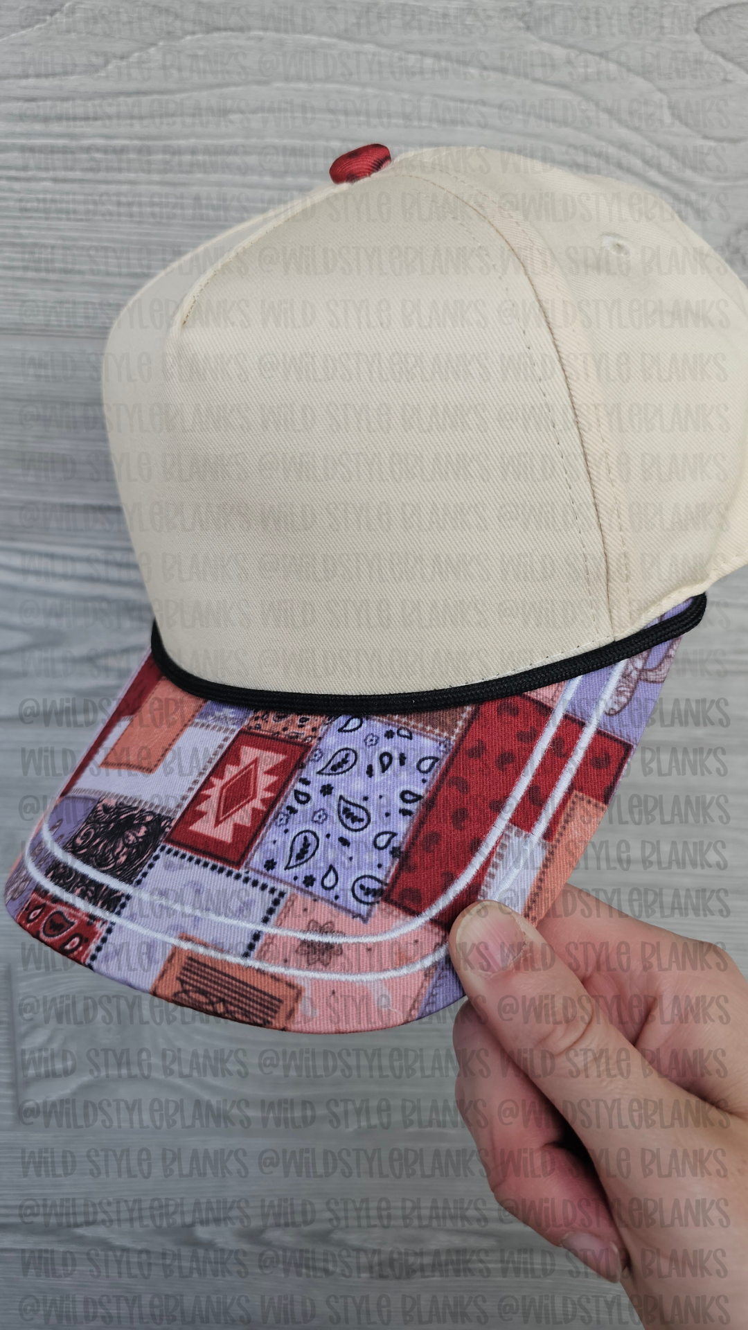 Western Patchwork Blank Trucker Hat
