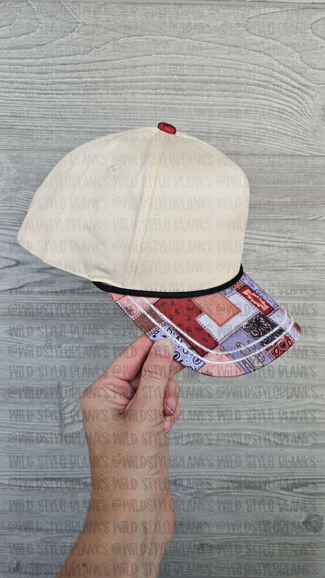 Western Patchwork Blank Trucker Hat