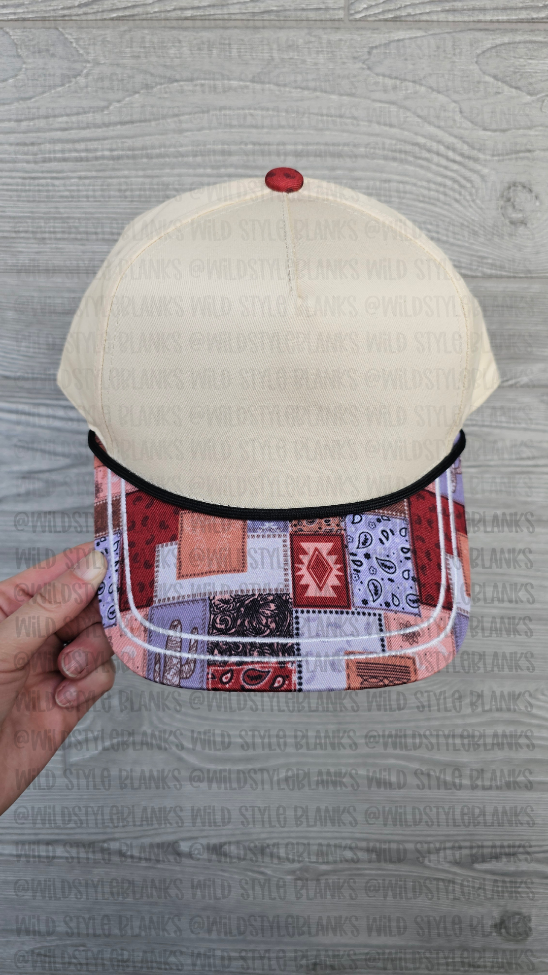 Western Patchwork Blank Trucker Hat