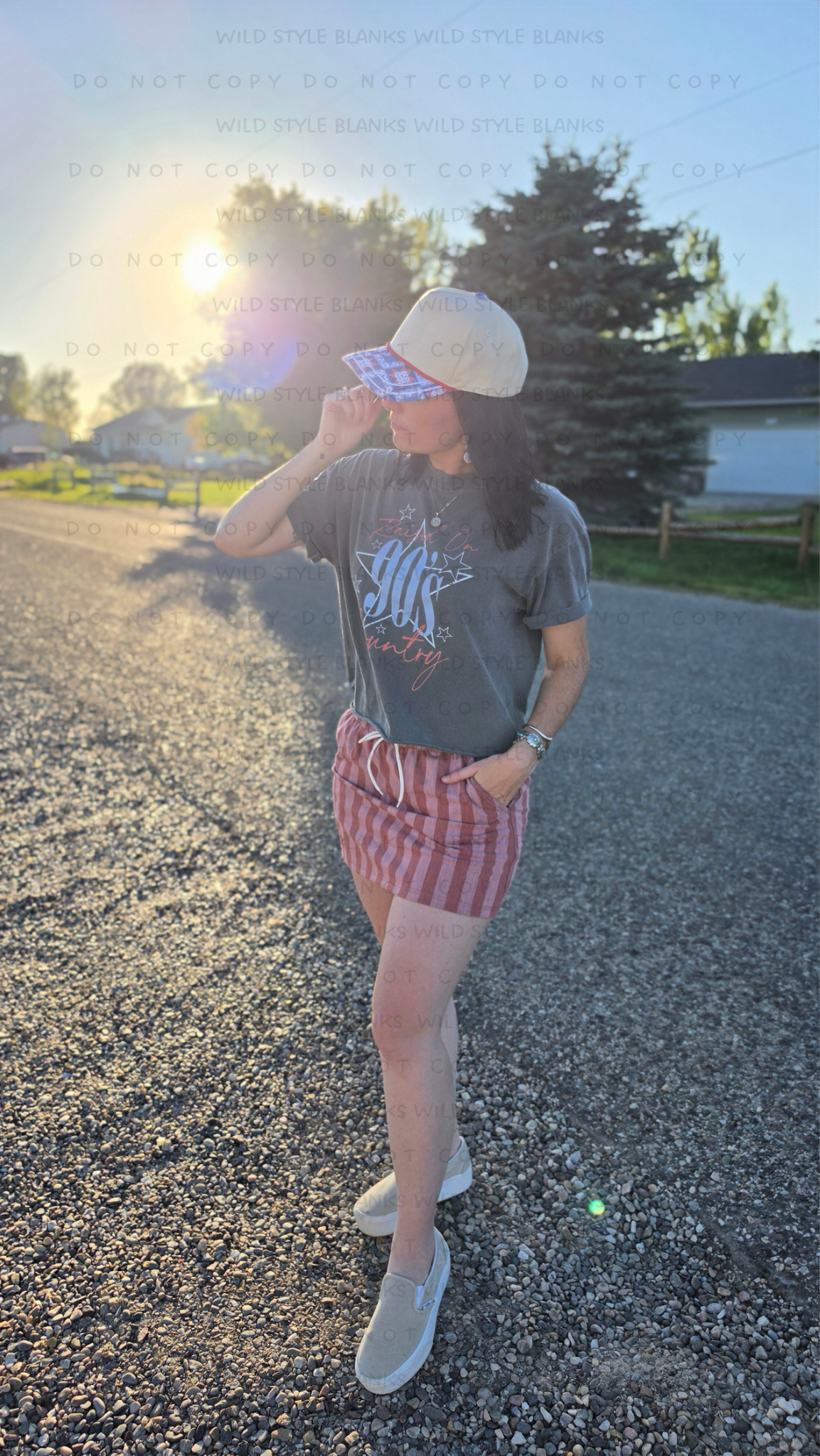 Red, White, & Quilted Blank Trucker Hat