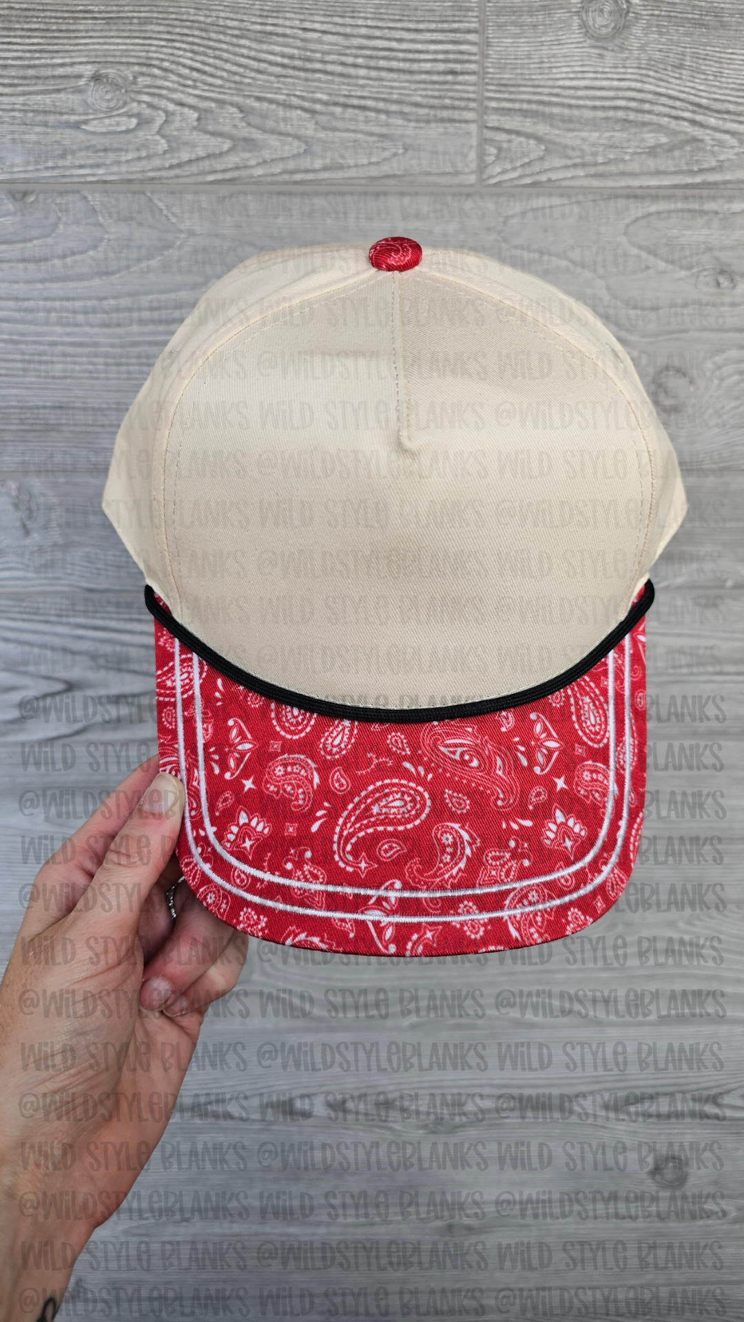 Red Bandana Blank Trucker Hat