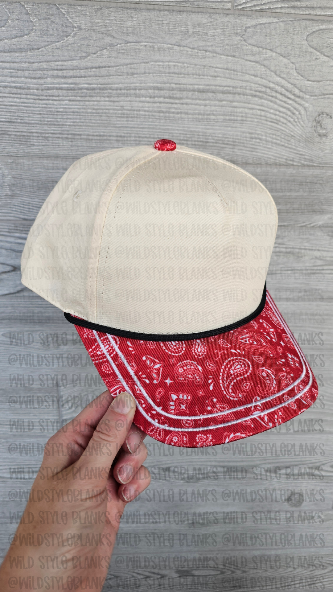 Red Bandana Blank Trucker Hat