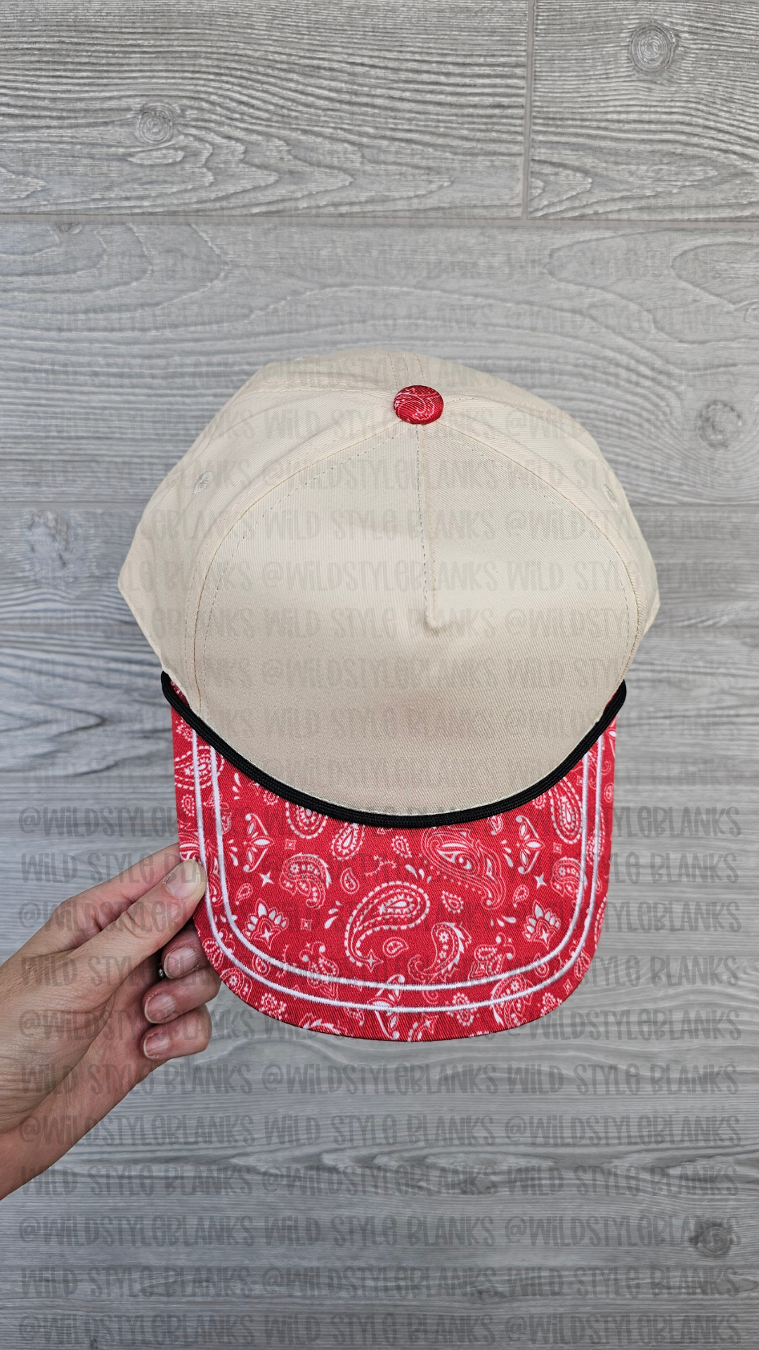 Red Bandana Blank Trucker Hat