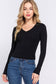 Lgon Slv V-neck Crop Top