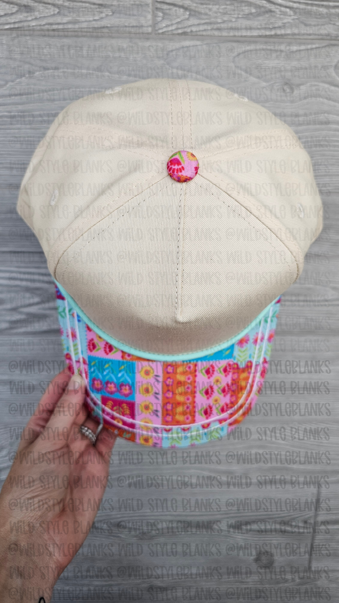 Wild Flowers Patchwork Blank Trucker Hat