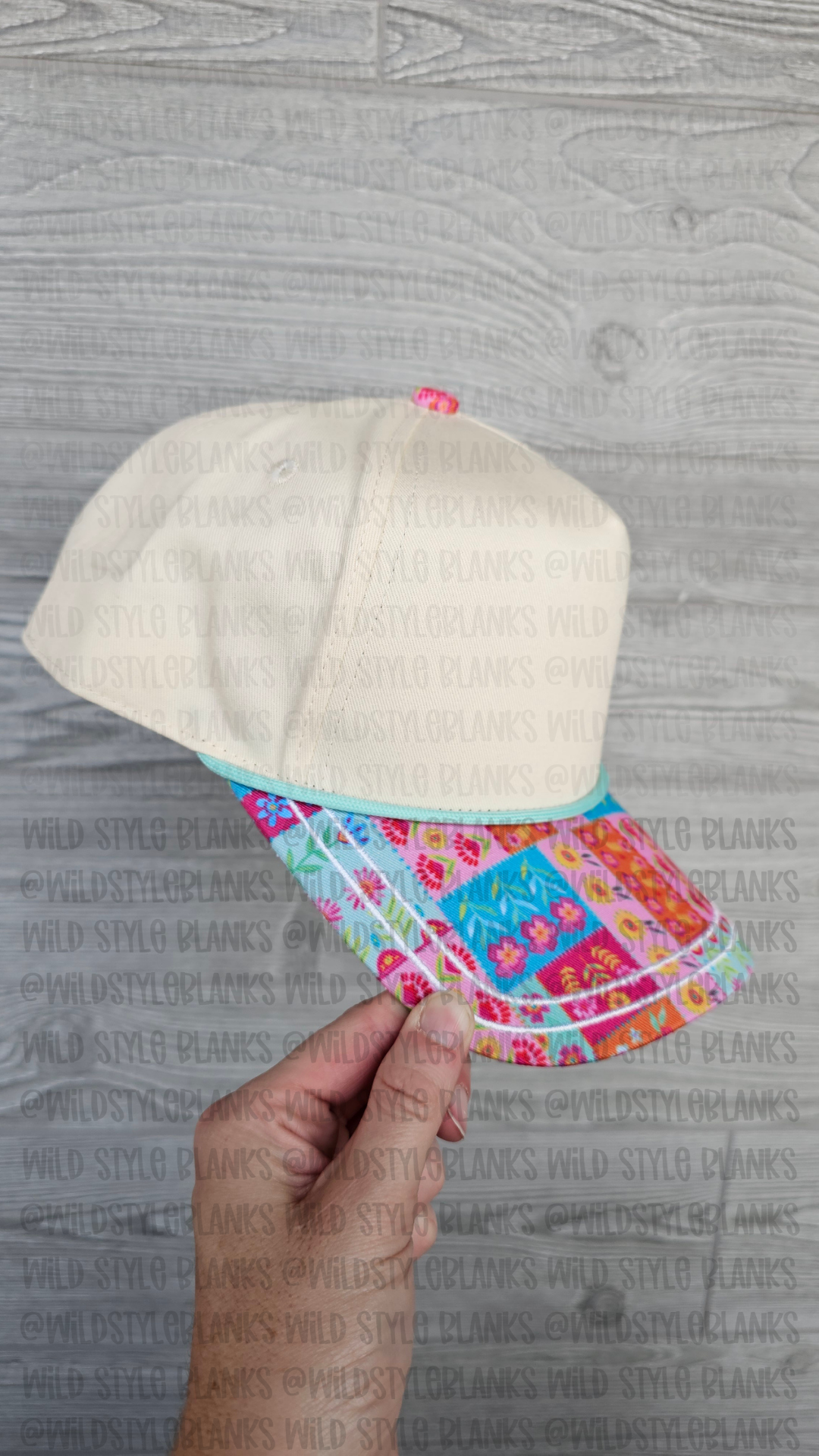 Wild Flowers Patchwork Blank Trucker Hat