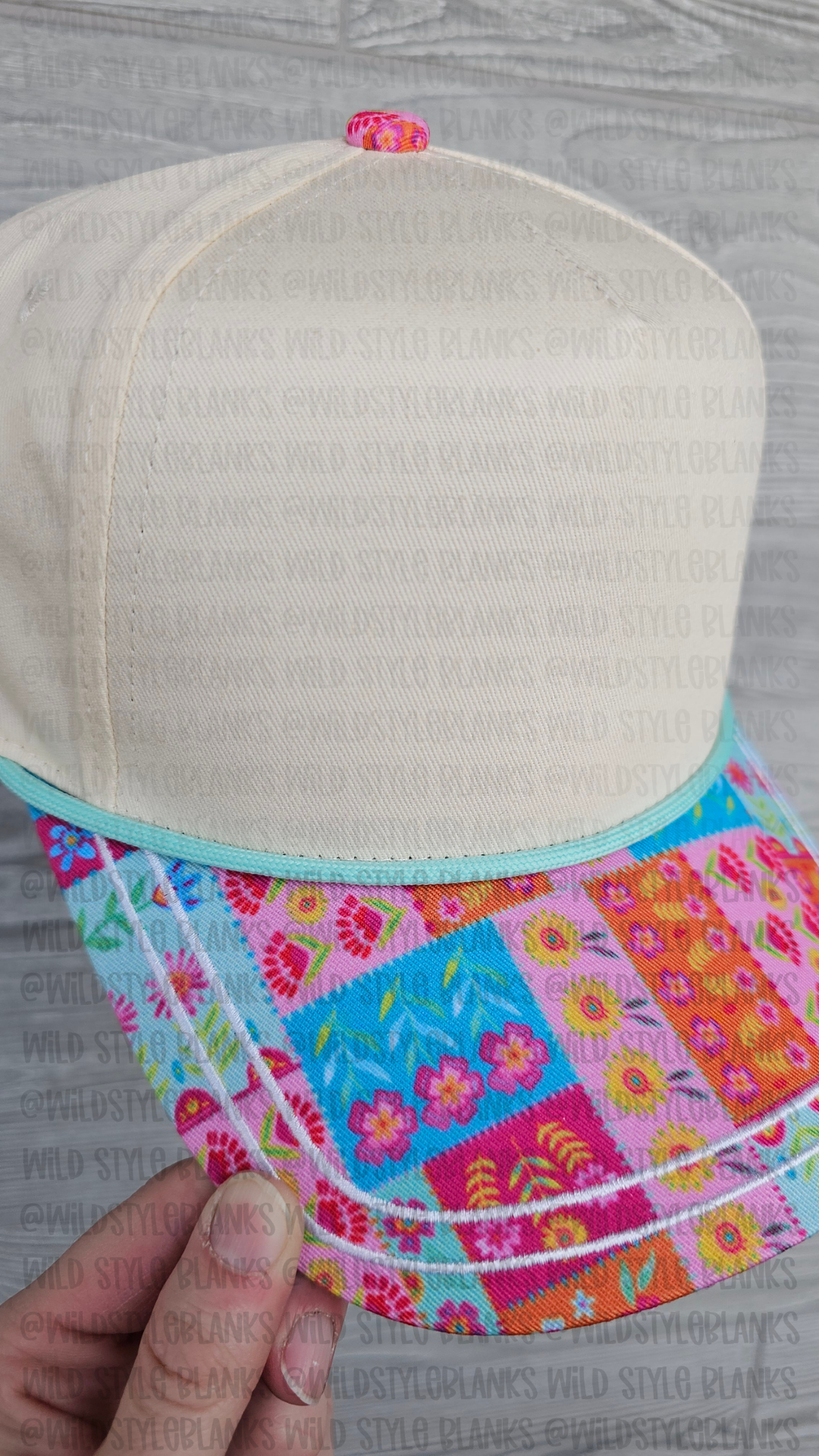 Wild Flowers Patchwork Blank Trucker Hat