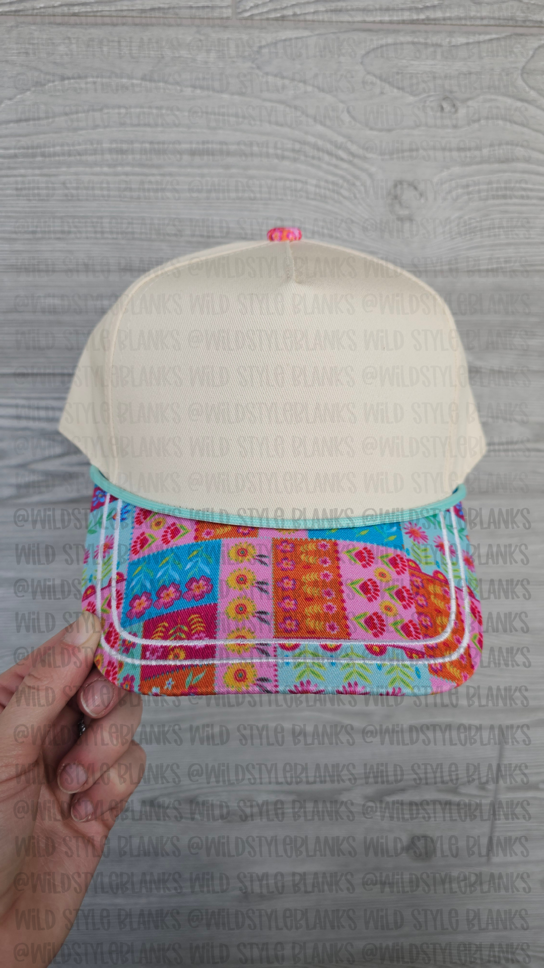 Wild Flowers Patchwork Blank Trucker Hat