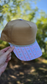 Gingerbread Striped Blank Trucker Hat