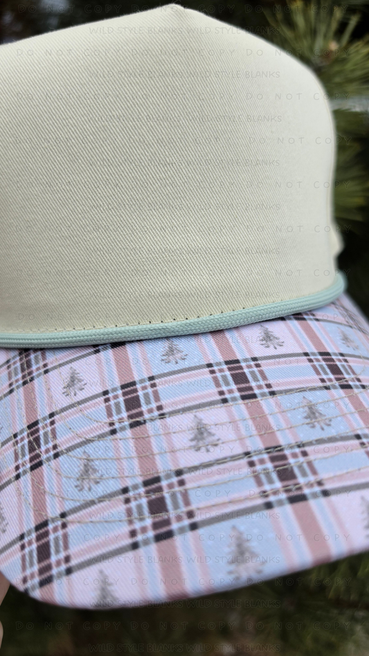 Sprucey Plaid Blank Trucker Hat