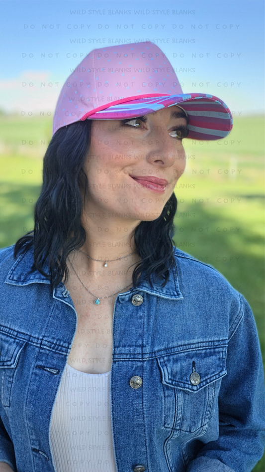 Pretty in Pink Blank Trucker Hat