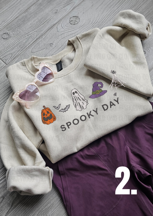 Fall Embroidered Crewneck Sweatshirt