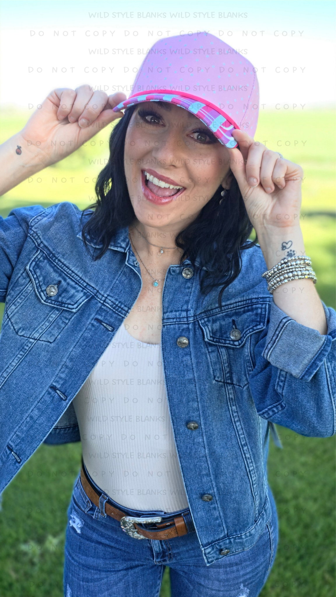 Pretty in Pink Blank Trucker Hat