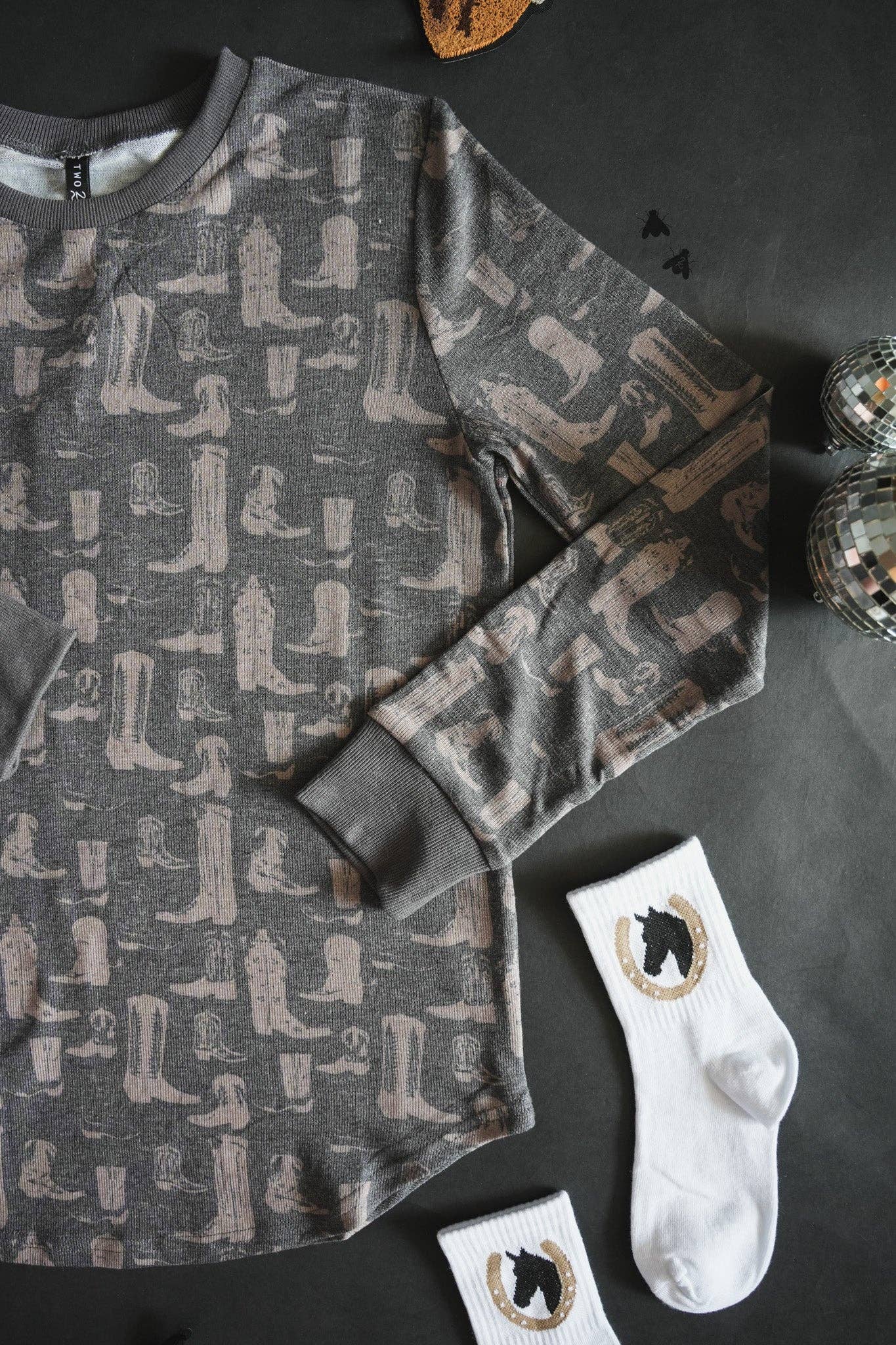 LOUNGY LARIAT TOP *BOOT SCOOT: 3XL