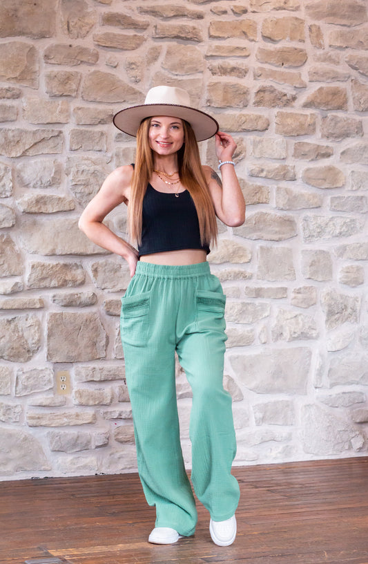 Girls Wanna Have Fun Wide Leg Pants