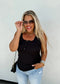 Brandee Snap Henley Tank