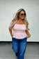 Ellie Stripe Smocked Top