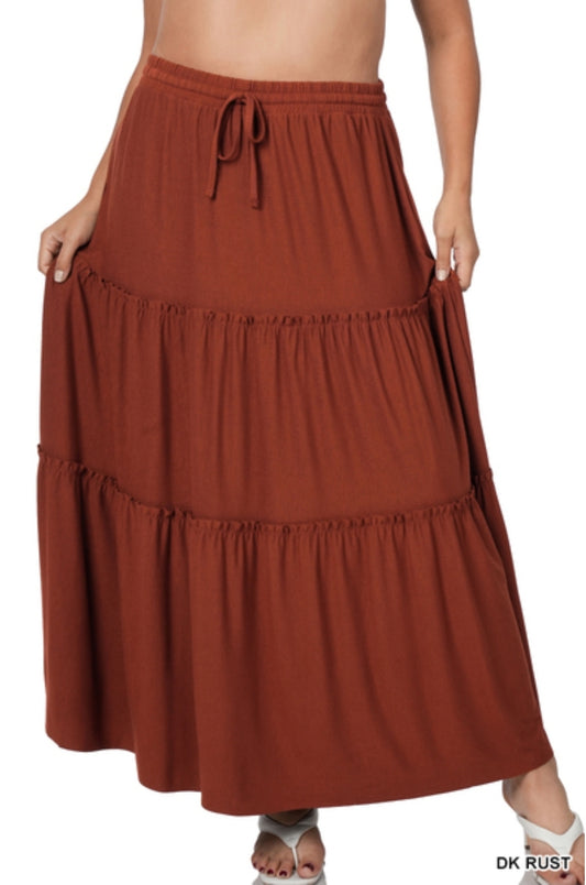 Rowan Rust Maxi Skirt