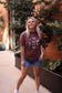 Butterfly Dream Graphic Tee - Wine Acid Wash