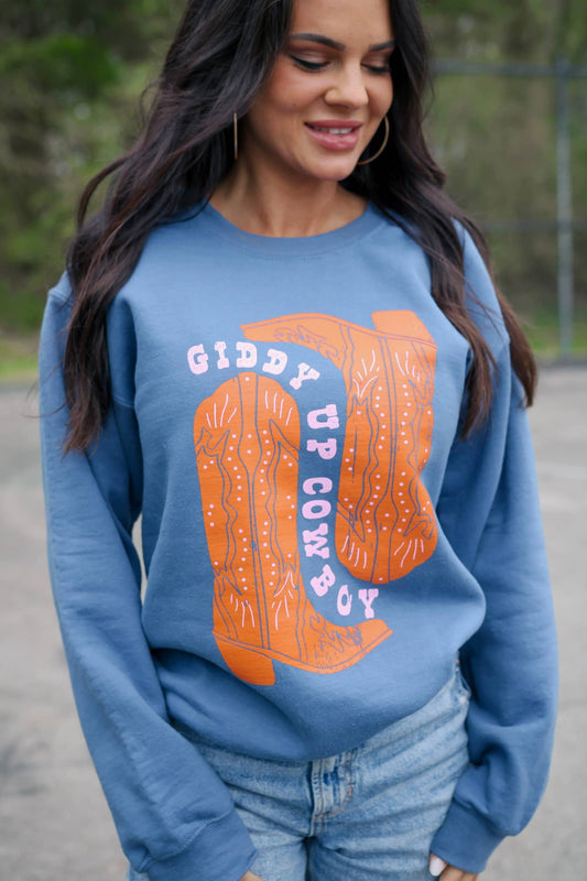 Giddy Up Indigo Sweatshirt