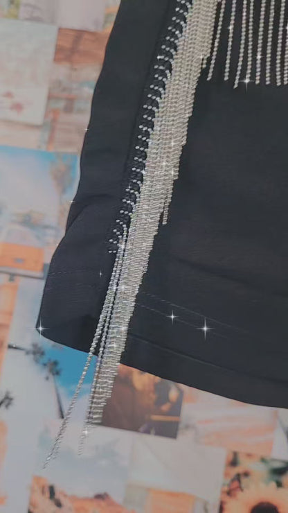 Get Fringy Shorts - Black
