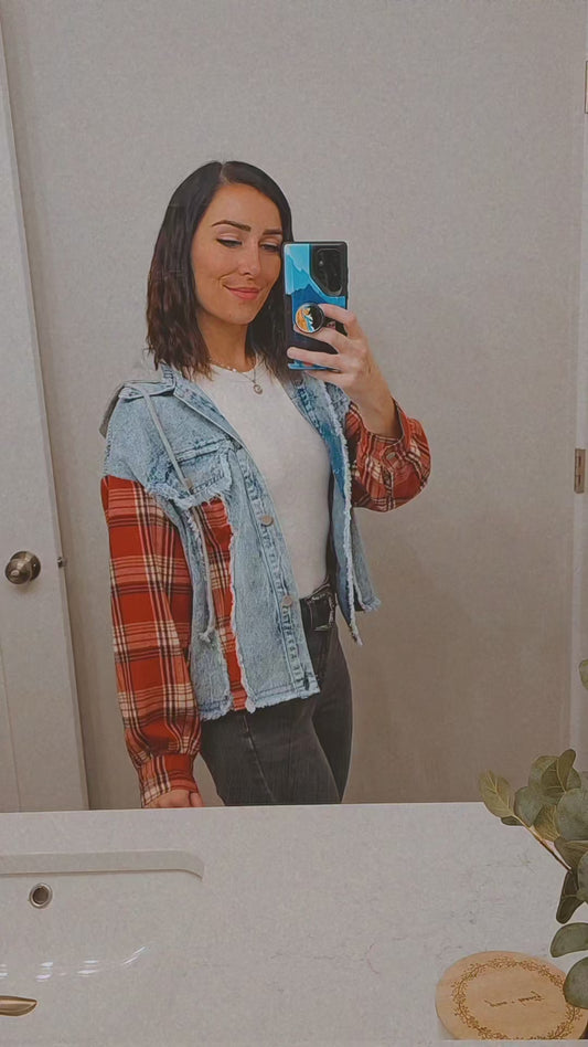 Asher Plaid/Denim Jacket