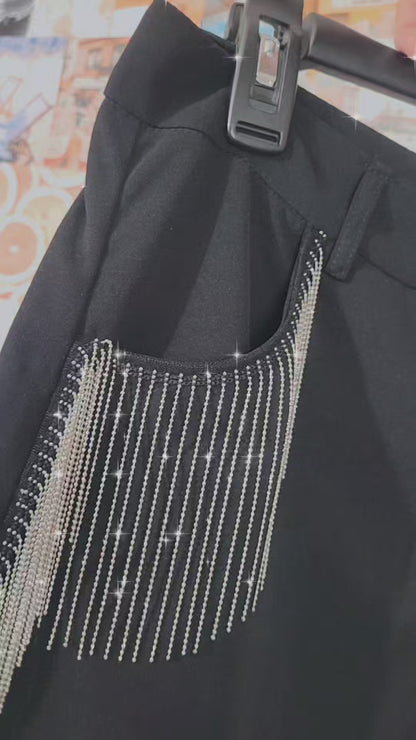 Get Fringy Shorts - Black