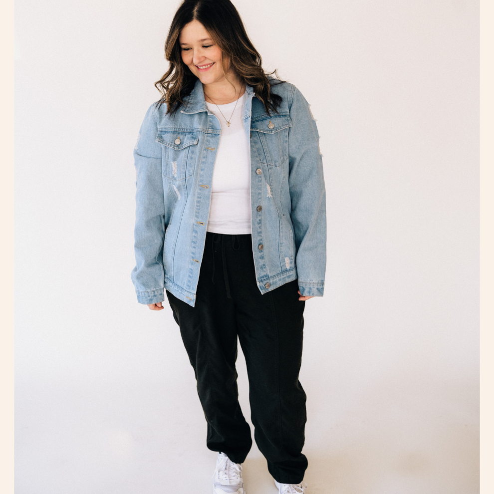 Distressed Denim Jacket