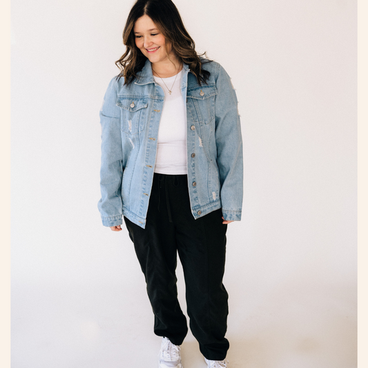 Distressed Denim Jacket